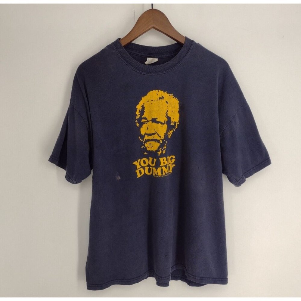 Y2K Vintage You Big Dummy Fred Sanford Redd Foxx 2004 Distressed T-Shirt Mens XL
